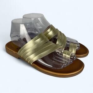 Jellypop Shoes Comfort Fit Cayman Gold Smooth Women's Sandals Size 7.5M